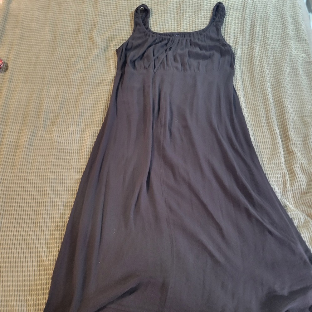 Old Navy Womens Maxi Dress XL Black Rayon Empire Waist Casual Summer